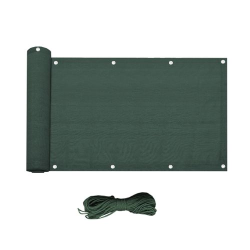 Ecran Brise-Vue De Balcon 0,9x5 M En Hdpe Vert