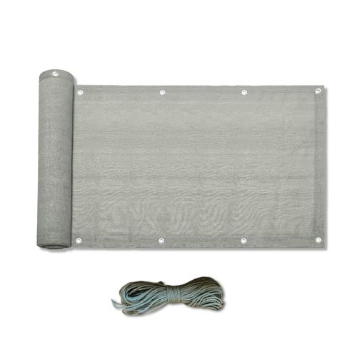 Ecran Brise-Vue De Balcon 0,9x5 M En Hdpe Gris