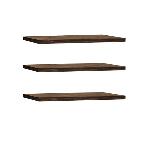 Ensemble 3 Étagères Flottantes En Bois De Sapin Marron 60x3,2cm