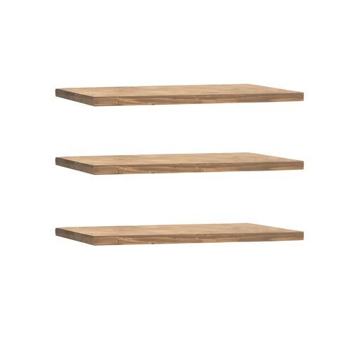 Ensemble 3 Étagères Flottantes En Bois De Sapin Vieilli 80x3,2cm