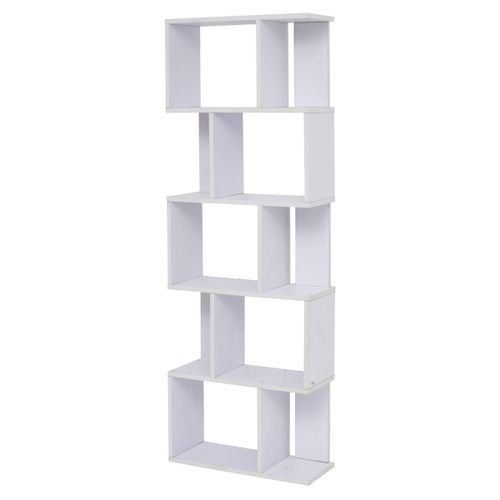 Bibliothèque Avec 5 Étagères En Mdf Blanc