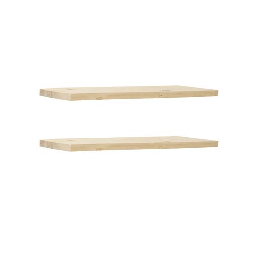 Ensemble 2 Étagères Flottantes En Bois De Sapin Naturel 120x3,2cm