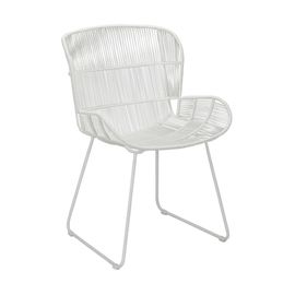 Fauteuil De Table Extérieur En Polypropylène Blanc