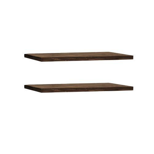 Ensemble 2 Étagères Flottantes En Bois De Sapin Marron 80x3,2cm