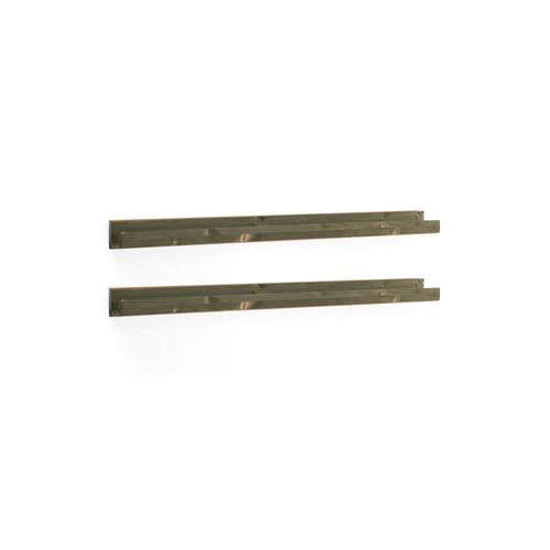 Pack 2 Étagères Flottantes En Bois De Pin Vert 50x7cm