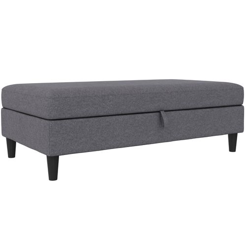 Pouf En Lin Gris