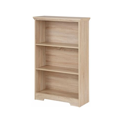 Bibliothèque À 3 Compartiments En Bois De Chêne