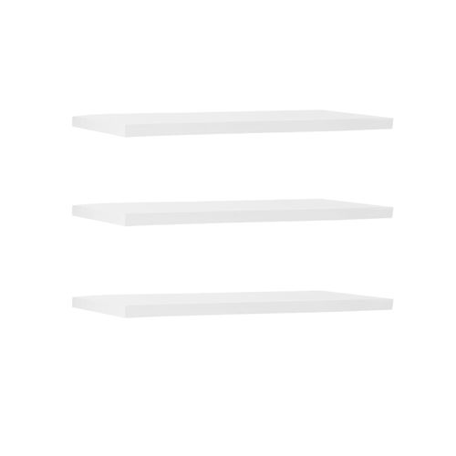 Ensemble 3 Étagères Flottantes En Bois De Sapin Blanc 60x3,2cm