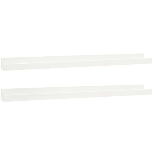 Pack 2 Étagères Flottantes En Bois De Pin Blanc 50x7cm