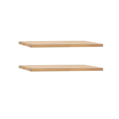Ensemble 2 Étagères Flottantes En Bois De Sapin Marron 160x3,2cm