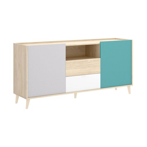 Buffet Effet Bois Blanc Et Chêne
