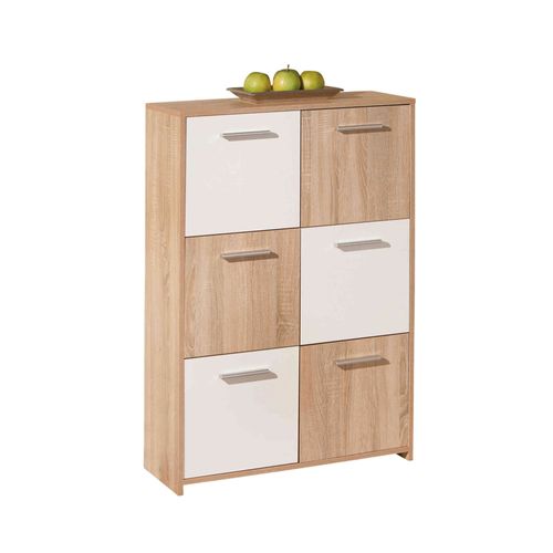 Commode 6 Portes En Bois Bois Clair