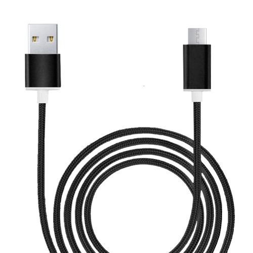 Câble Micro Usb Pour Samsung Galaxy A12 Câble Usb Tressé Nylon 1,3 Mètre Câble Charge/Synchro Rapide-Transfert De Données - Noir