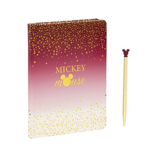 Disney - Cahier A5 Avec Stylo Mickey Berry Glitter