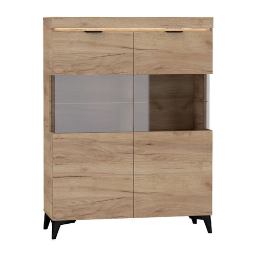 Vaisselier 2 Portes Led Inclus Stratifiés Naturel