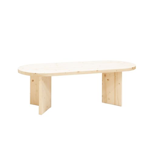 Table À Manger En Bois De Sapin Naturel 200x75cm