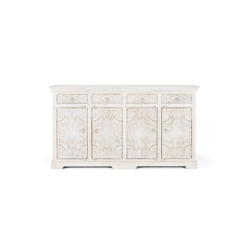 Buffet En Bois Manguier Blanc Vieilli