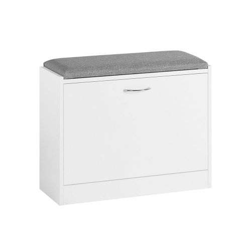 Sobuy Fsr16-K-W Banc Armoire À Chaussures 1 Abattant Avec Coussin Meuble D?Entrée Coffre Rangement Pour Chaussures