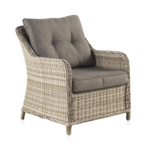 Fauteuil En Aluminium Et Fibre Marron Clair Ave Coussins Marron Clair