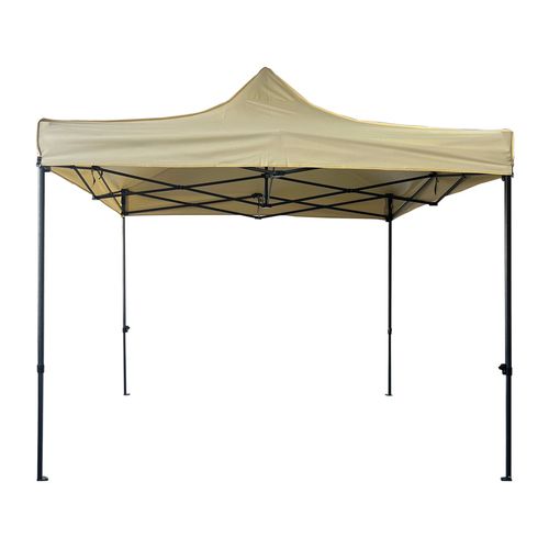 Tonnelle Pliante 3x3 M En Métal Et Polyester Beige