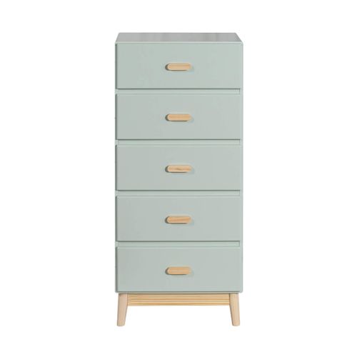 Commode Pour Enfants Avec 5 Tiroirs En Mdf Vert