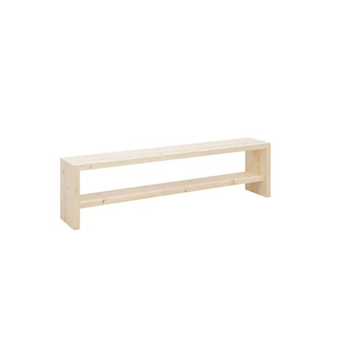 Banc À Chaussures En Bois De Sapin Ton Naturel 145x45cm