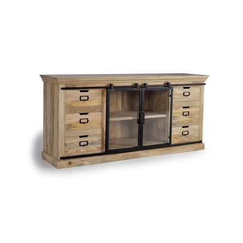 Buffet En Bois Manguier Et Noir