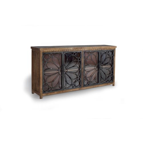 Buffet En Bois Manguier Et Métal Noir