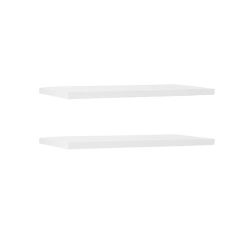 Ensemble 2 Étagères Flottantes En Bois De Sapin Blanc 140x3,2cm
