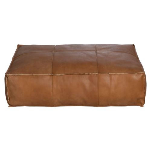 Banc En Cuir Et Croûte De Cuir Marron 90 Cm
