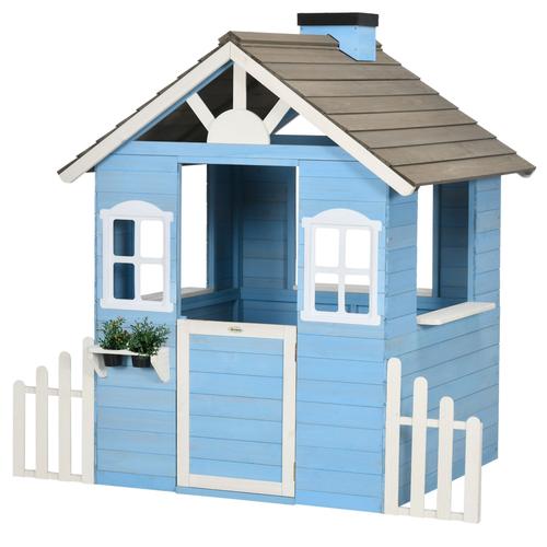 Maison De Jeux Enfant - Jeu Plein Air Maisonnette Bois Sapin Peint