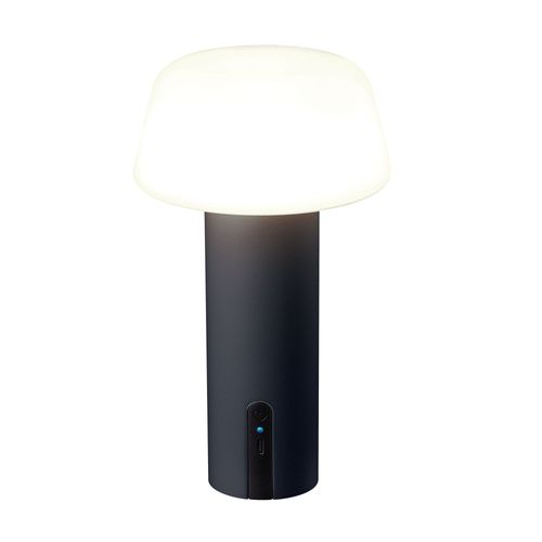Lampe De Table Aluminium Noir H21 Cm