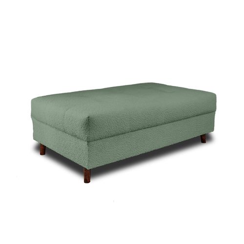 Pouf En Tissu Bouclette Vert Sauge