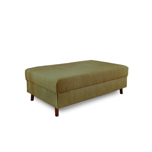 Pouf En Velours Côtelé Vert