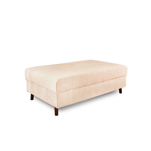 Pouf En Velours Côtelé Beige
