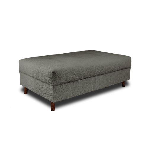 Pouf En Tissu Bouclette Gris