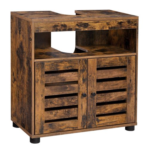 Meuble Sous Lavabo 60 X 30 X 63 Cm Brun Rustique