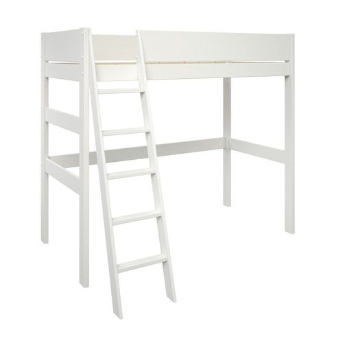 Lit Mezzanine Pin Massif Blanc 90x190