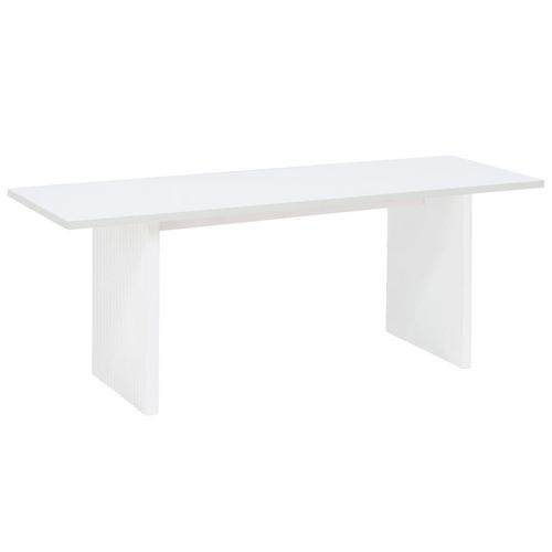 Table Basse En Bois De Sapin Blanc 120x45cm