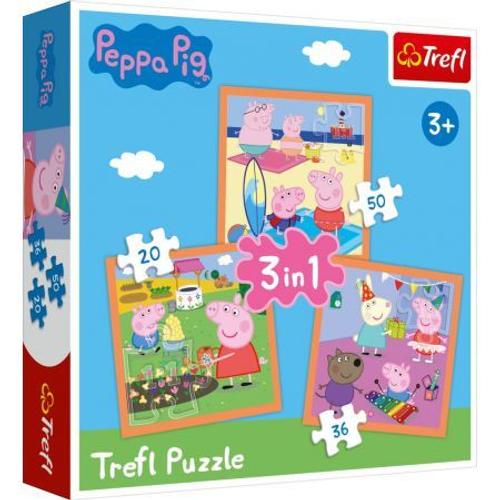 3 Puzzles - Peppa Pig - 20, 36 Et 50 Pièces