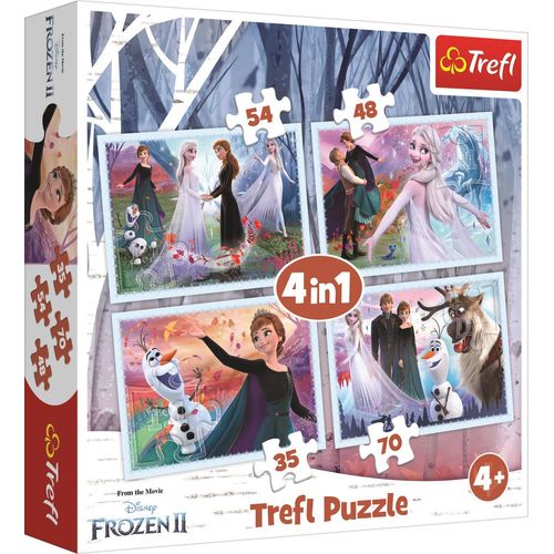 4 Puzzles - La Reine Des Neiges 2 - 35, 48, 54 Et 70 Pièces