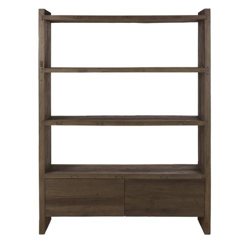 Etagère 2 Portes En Bois D'orme Recyclé Marron