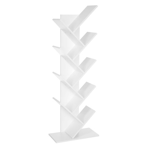 Bibliothèque 9 Niveaux Forme D'arbre Moderne Effet Bois Blanc