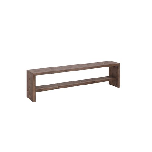 Banc À Chaussures En Bois De Sapin Ton Marron 145x45cm