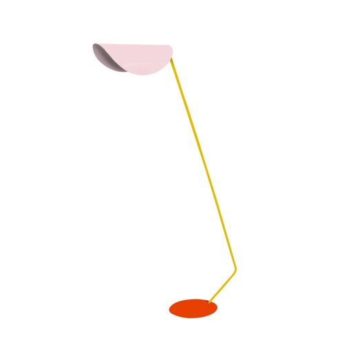 Lampadaire Liseuse Métal Rose 85 Cm