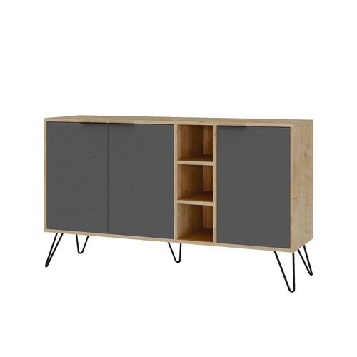 Buffet 3 Niches Et 3 Portes Clara - L142 Cm