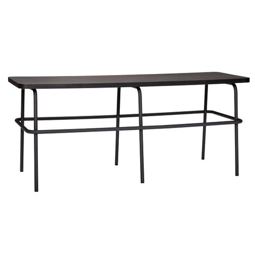 Banc En Bois De Frêne Et Fer Noir