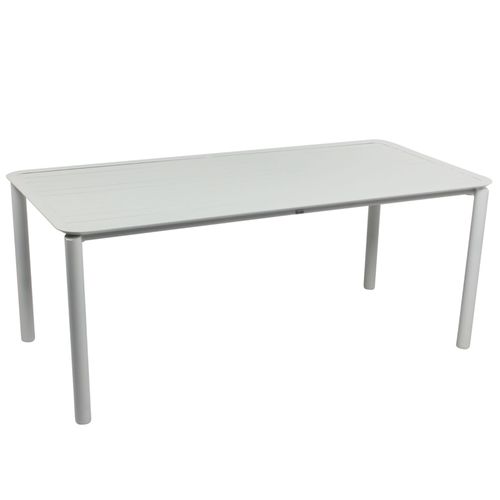 Table De Terrasse Rectangulaire En Aluminium Blanche