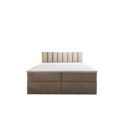 Ensemble Sommier Et Matelas En Velours Beige 200x200