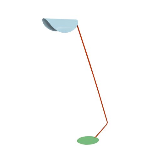 Lampadaire Liseuse Métal Bleu 85 Cm